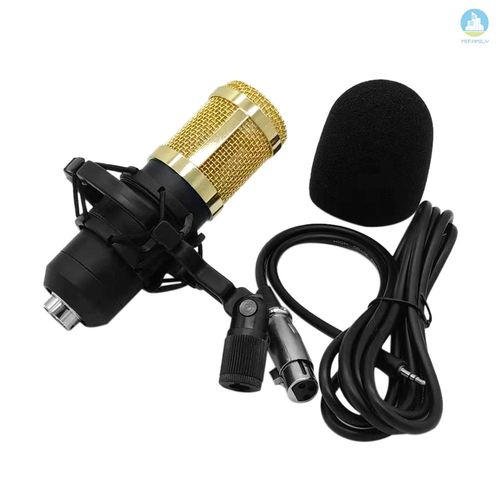MI  BM800 Condenser Microphone Portable High Sensitivity Low Noise Mic Kit for Computer Mobile Phone Studio Live Stream Broadcasting Recording