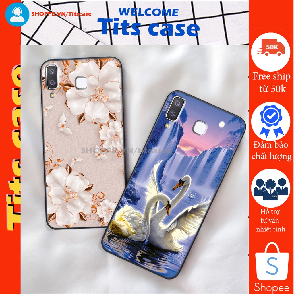 Ốp lưng Samsung Galaxy A8 STAR in hình thiên nga,hoa may mắn, đặc sắc ĐỘC - LẠ - BỀN