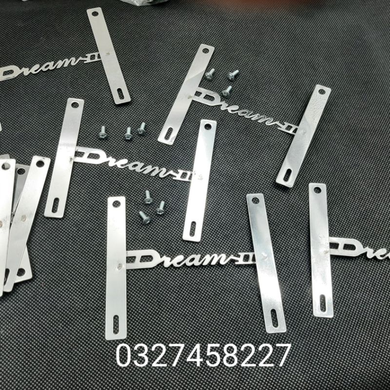 Chữ Dream inox bọc cao su, cảng tay xách xe DREAM kèm ốc