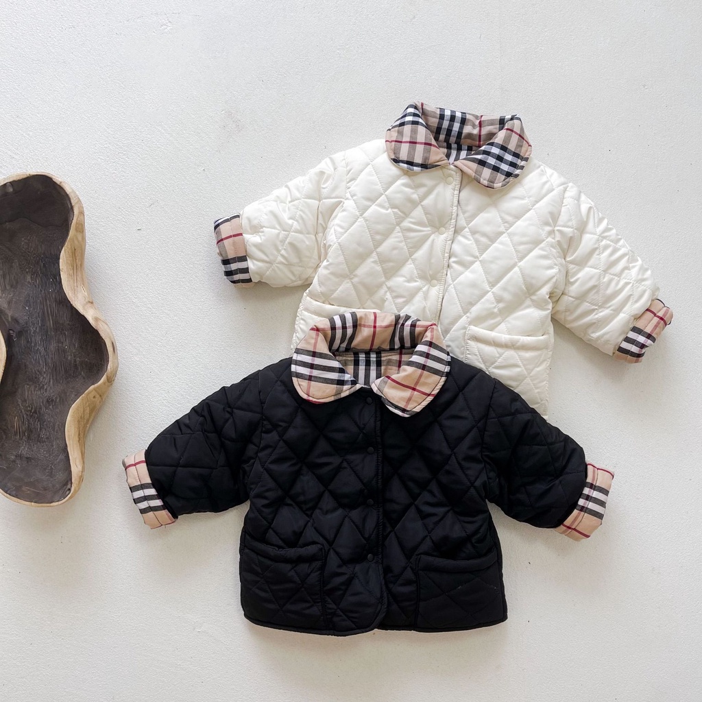 Áo khoác cho bé, Áo phao hai mặt trần trám rất ấm cho bé từ 6 đến 16kg, hàng Quảng Châu chất dày đẹp