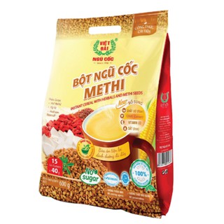 Túi 600G Bột ngũ cốc Methi Việt Đài Ngũ cốc dinh dưỡng sạch chất lượng an toàn chính hãng