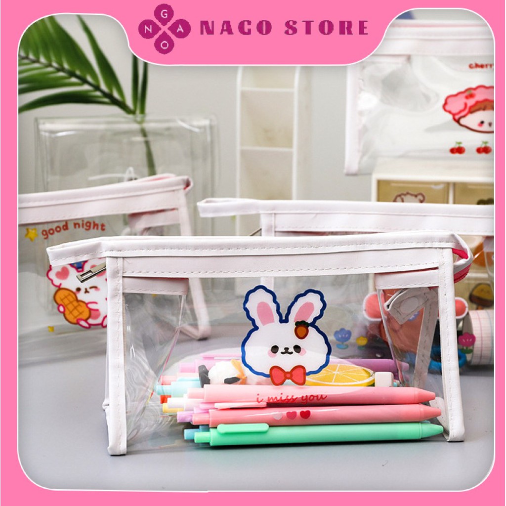 Túi đựng bút cute trong suốt , chống nước Nago Store