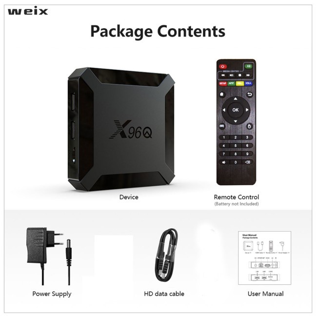 FPX TV BOX Android 10.0 X96Q Allwinner H313 Quad Core 4K Smart Android TV 2.4G Wifi X96 Q Set Top Box