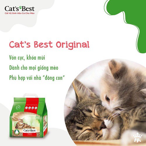 [CHÍNH HÃNG] LÓT Ổ VỆ SINH CAT'S BEST CHO MÈO - ORIGINAL - GÓI 10L~4.3KG