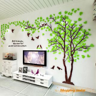 Miếng dán tường vinyl 3D hình cây