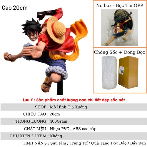 Mô hình One Piece Luffy mũ rơm sử dụng haki vũ trang cao 20cm , figure mô hình one piece , mô hình giá xưởng