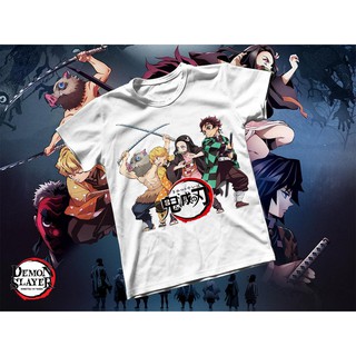 Áo thun Cotton Unisex - Anime - Kimetsu no Yaiba - Bộ 3 tanjiro, zenitsu, inosuke