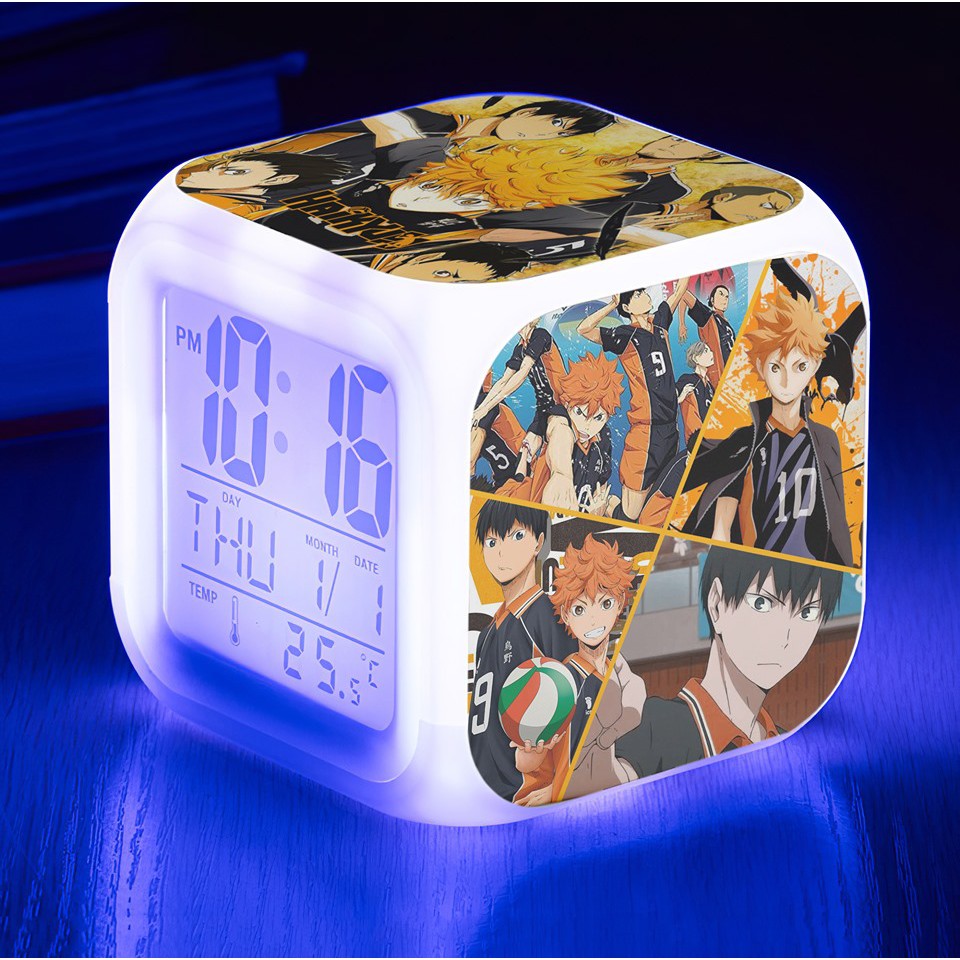 Đồng hồ LED báo thức Haikyu (tặng kèm pin)