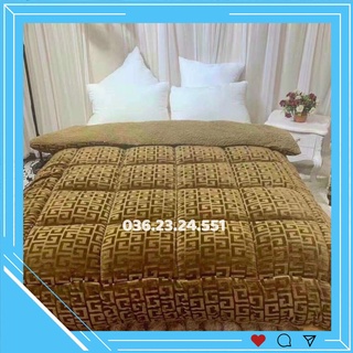 Chăn lông cừu chữ vạn đại hàn cao cấp - hàng chuẩn, lông cừu cực ấm