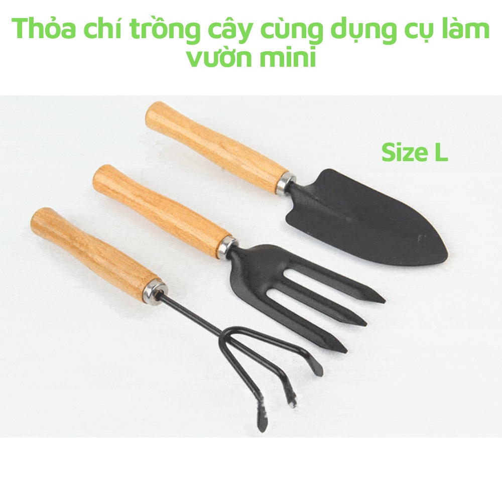 Dụng cụ đào, xới đất trồng cây 3 món sile L