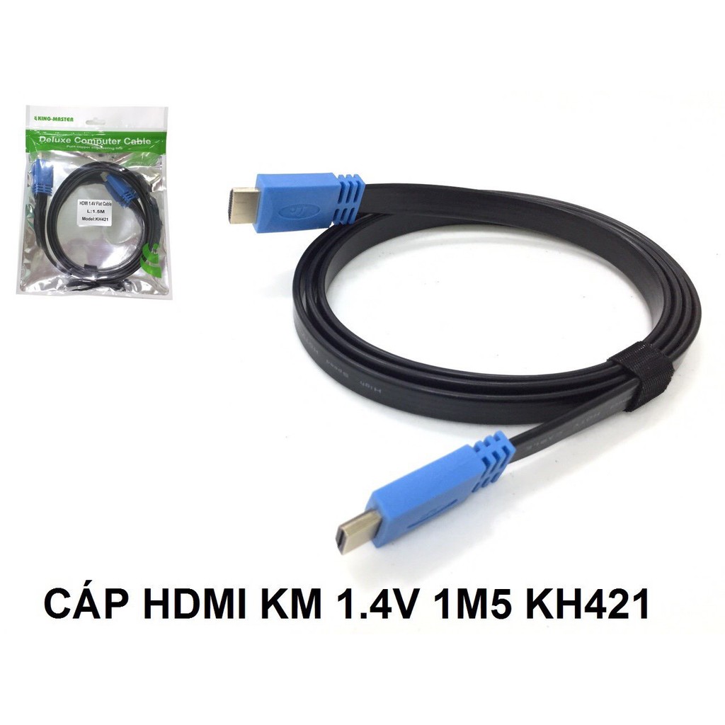 Cáp hdmi 1.4 KIngmaster từ 1.5m đến 20m 1.5m KH421 . 3m KH 422. 5m KH 423 dây dẹp