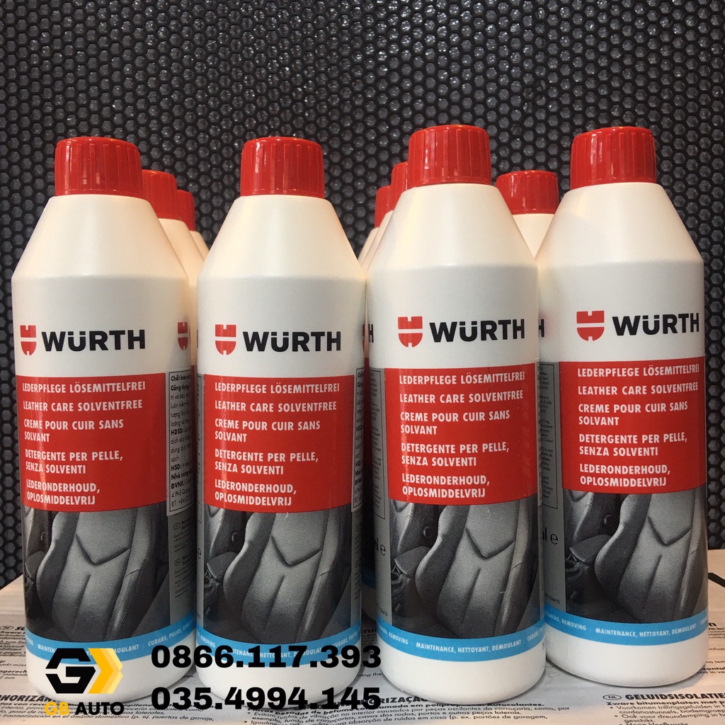 Vệ sinh nội thất + dưỡng da Wurth cam kết chính hãng 100%