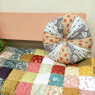 Gối bí ghép vải Decor