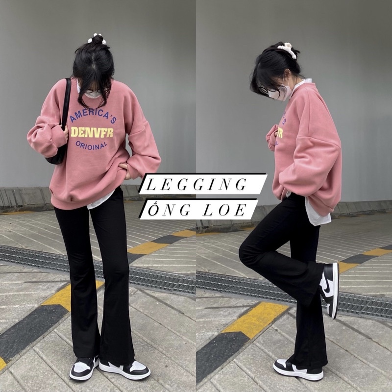 [Video Unbox] Quần Legging Ống Loe Co Dãn (Ảnh Thật)