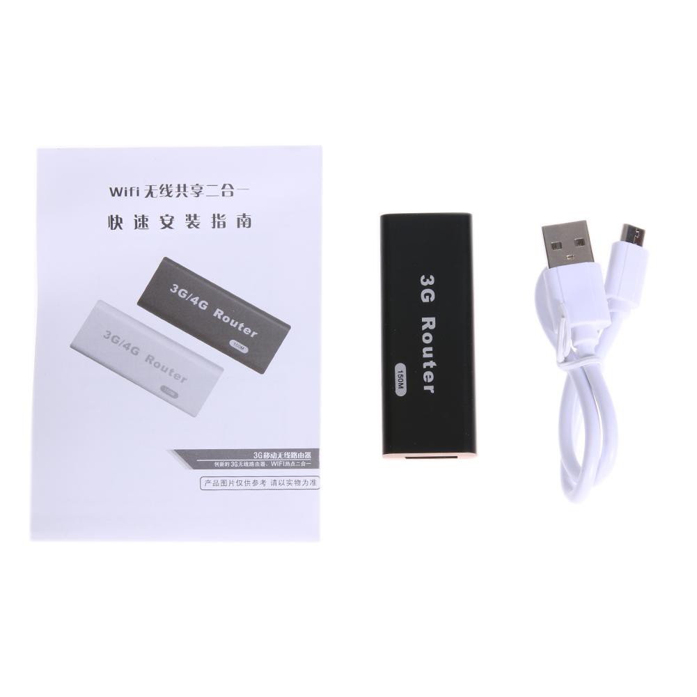 Bộ định tuyến Mini 3G / 4G WiFi Wlan 150Mbps RJ45 USB chất lượng cao