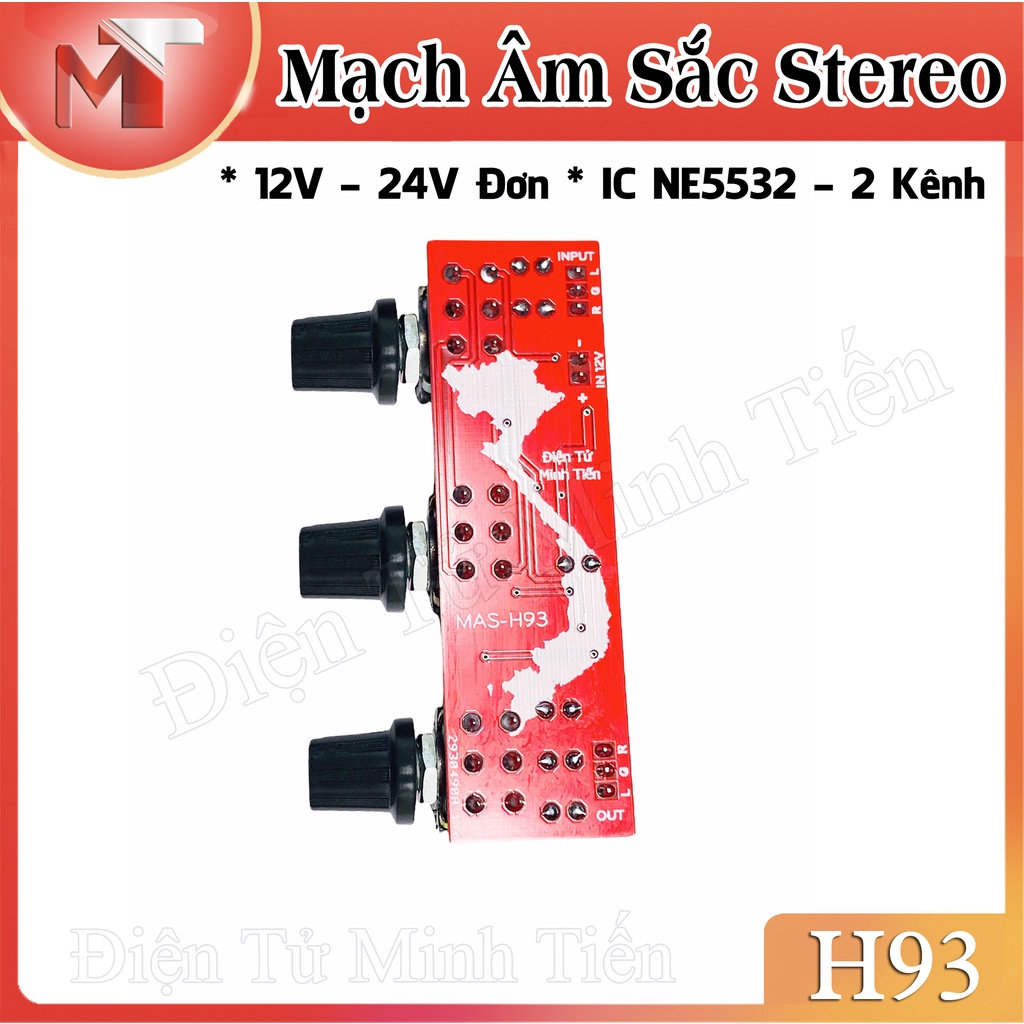 ✅ Mạch Chỉnh Âm Sắc Bass Treble STEREO 12V - 24V