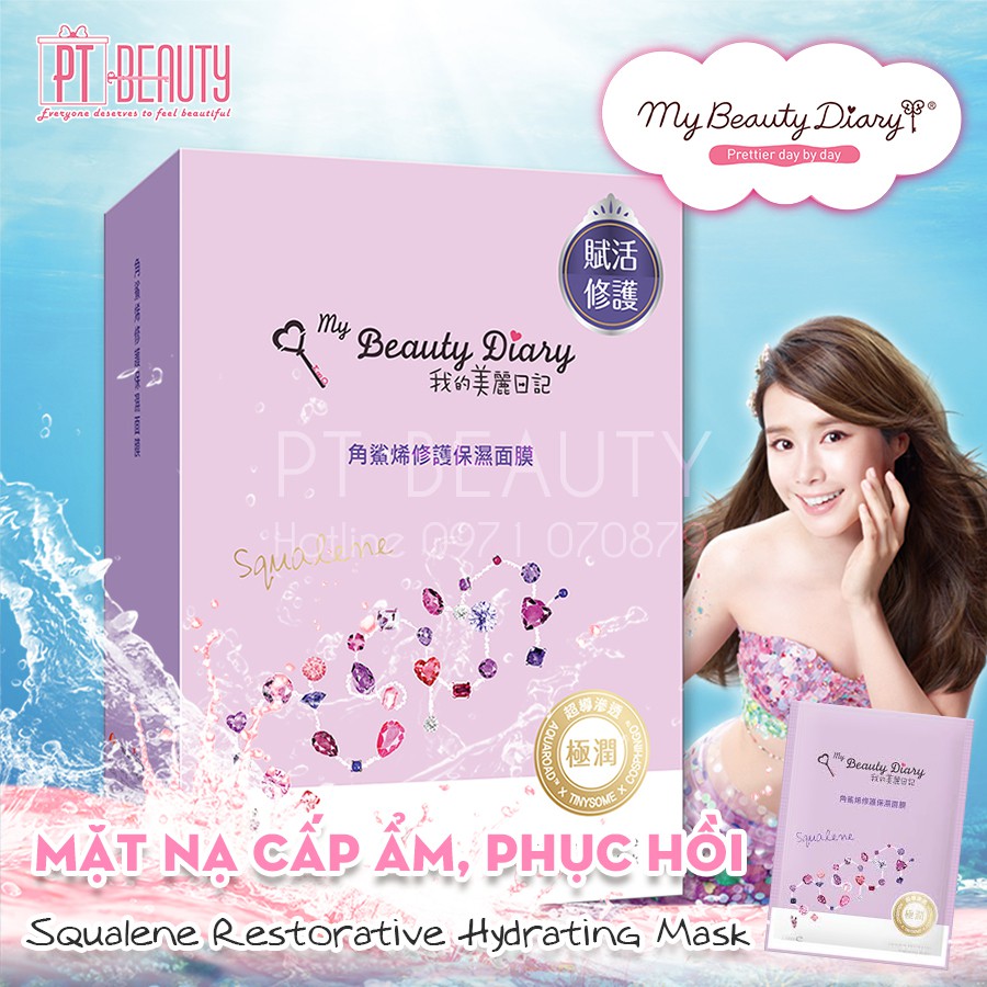 Miếng lẻ Mặt nạ My Beauty Diray Squalene ngăn ngừa lão hóa da