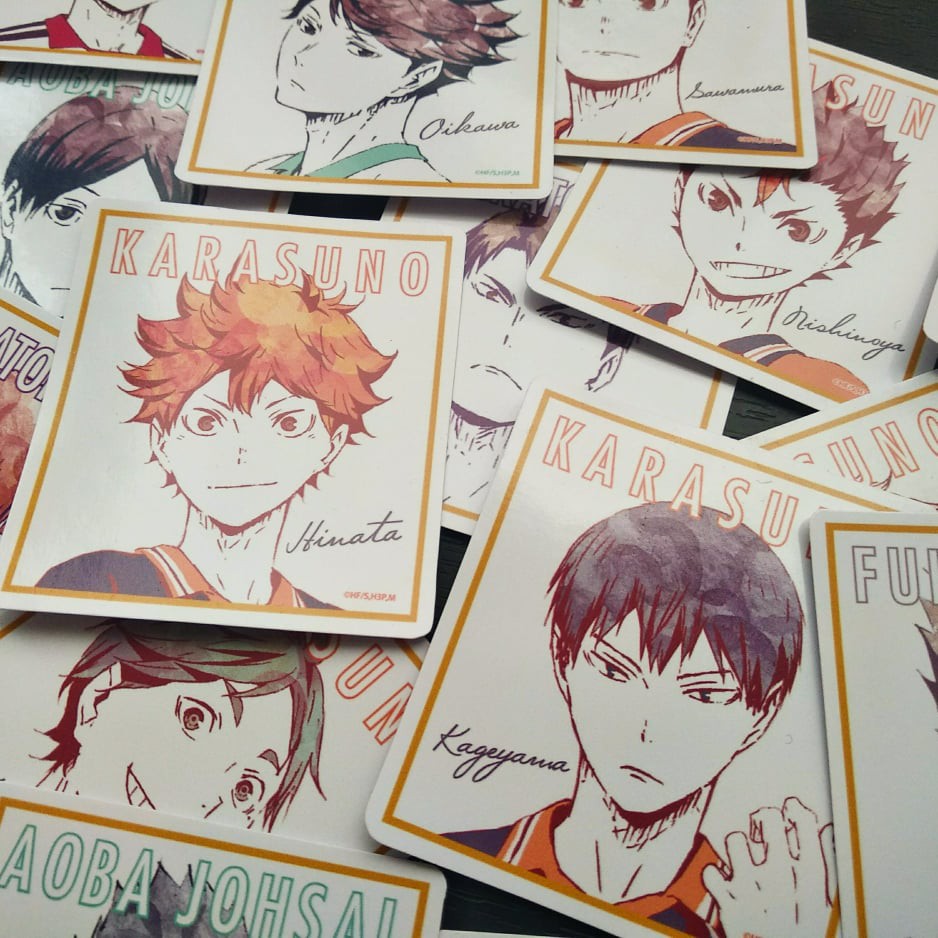 Bộ 22 sticker anime Haikyuu!! size 5.5x5 cm
