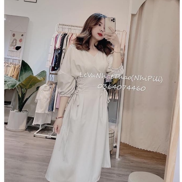 🌼🌼ĐẦM NUDE ĐAN DÂY EO VINTAGE🌼🌼