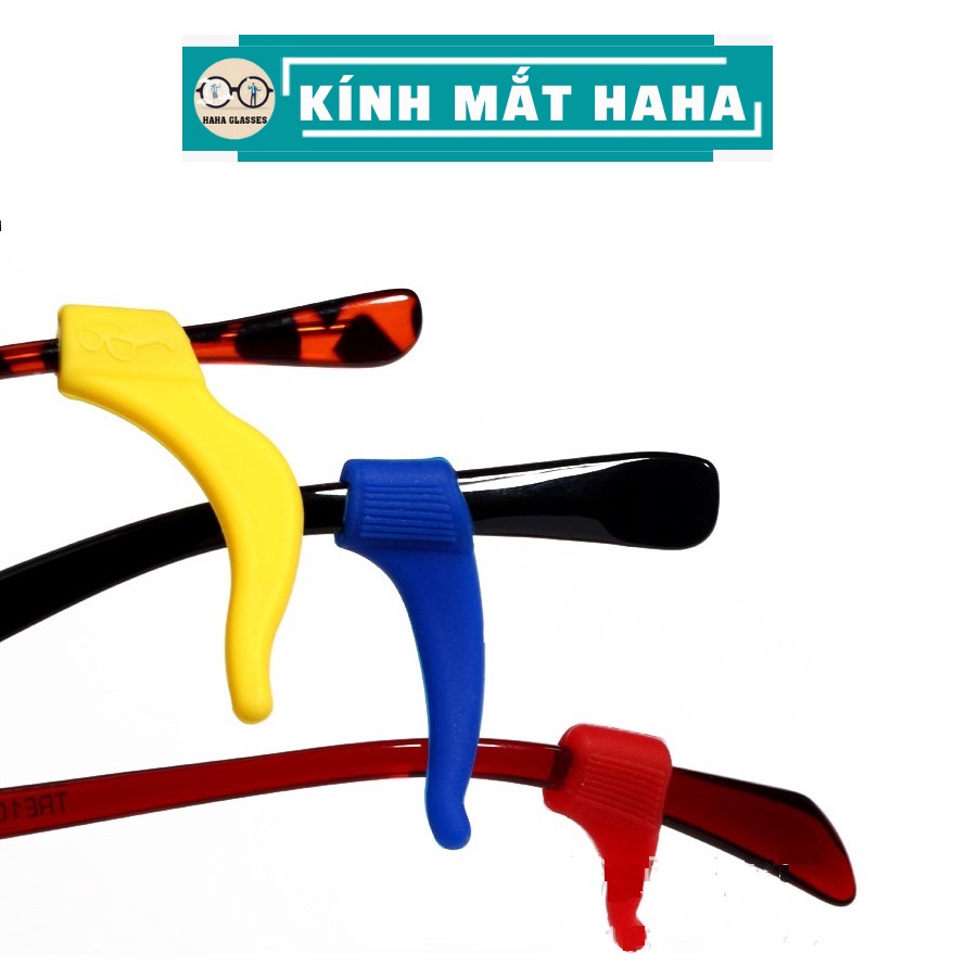 Phụ kiện kính che chân bằng silicon hình tam giác,cong HAHA móc cài tai chống trượt gọng kính chống rơi móc tai cố định