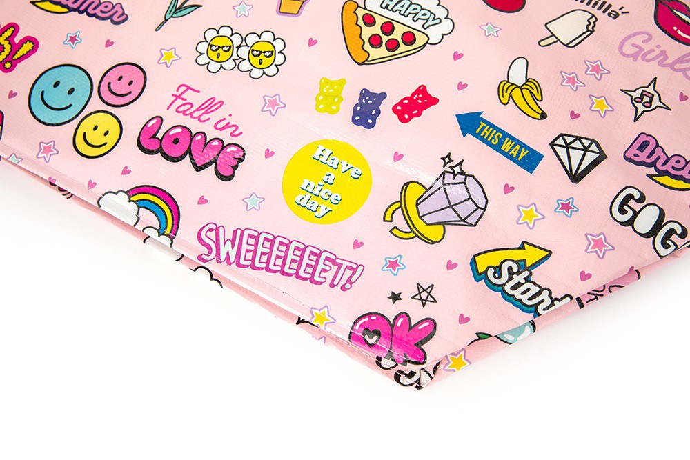 Túi Xách Bằng Vải Chống Thấm Nước Lớn ARTBOX Hàn Quốc Họa Tiết Hình Biểu Tượng Cảm Xúc