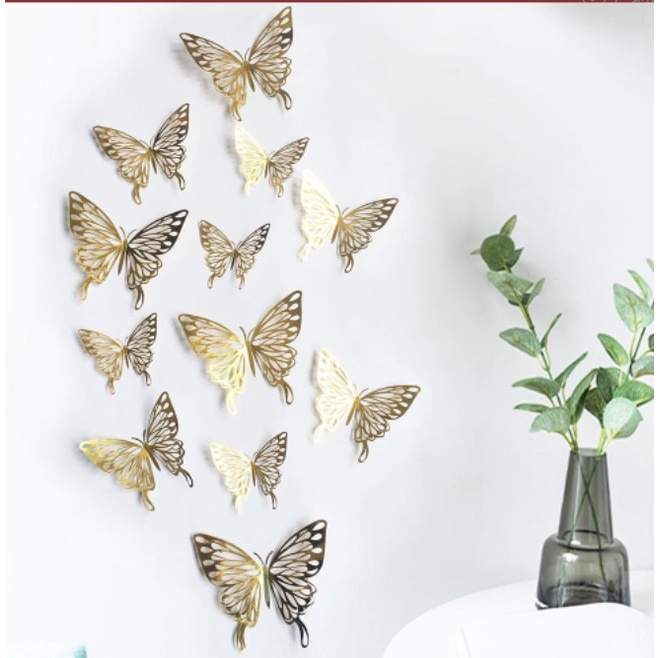 Set bướm giấy 3D trang trí