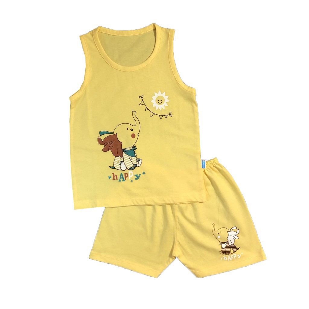 Bộ ba lỗ trẻ em BABY LEO 100% cotton Thái Hà Thịnh