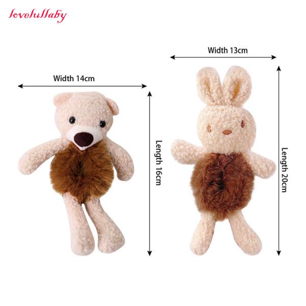 Dây Cột Tóc Hình Tai Thỏ Phủ Lông Dễ Thương Thời Trang Thu Đông Cho Bé Gái