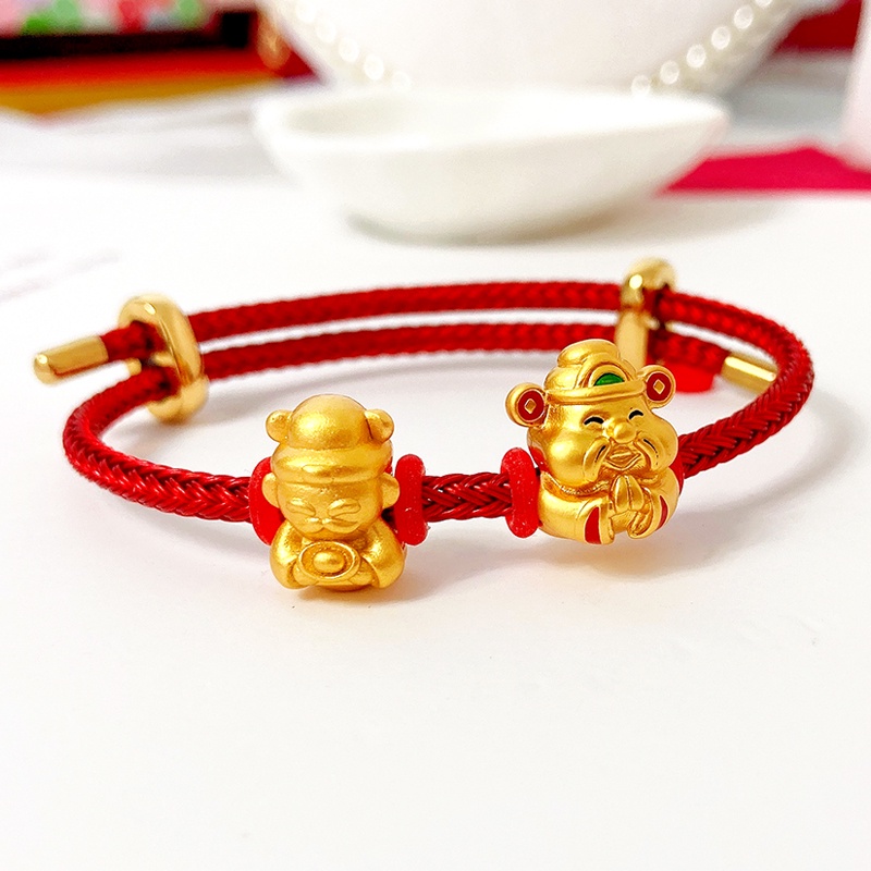 Vòng Tay Chuỗi Hạt Bồ Đề Mạ Vàng Kiểu Phật Giáo Dễ Thương