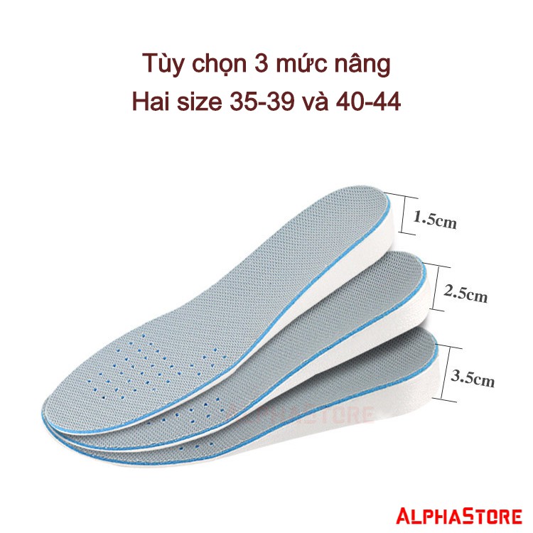 Cặp Lót Độn Giày Nâng Chiều Cao EVA 1.5cm 2.5cm 3.5cm - Lót Giầy Tăng Chiều Cao Cứng Cáp, Đàn Hồi, Đi Chắc Chân