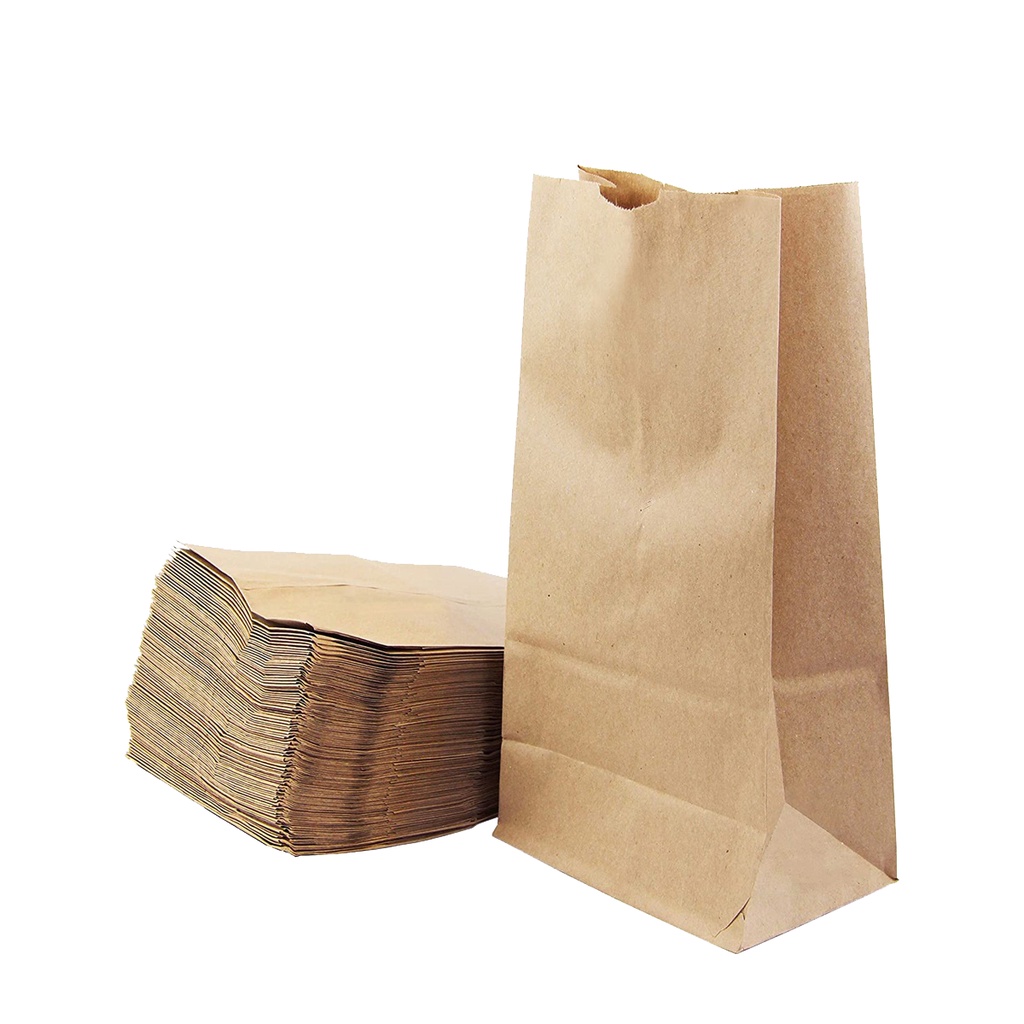 100 Túi giấy xi măng | Kraft size 28 x18 x 7 cm |  Định lượng 70gsm - Hiệu quả tuyệt vời sử dụng đóng gói thực phẩm vệ s