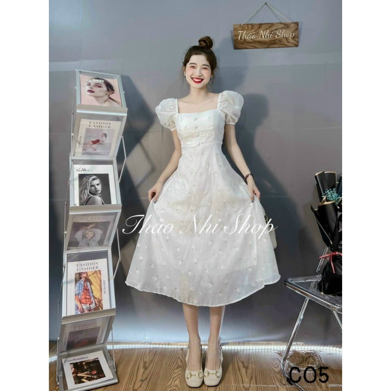 ĐẦM XÒE HOA LỤA NỮ SANG CHẢNH QUÝ PHÁI TÔN DÁNG SÀNH ĐIỆU CHO CÁC NÀNG VALENTINA SHOP