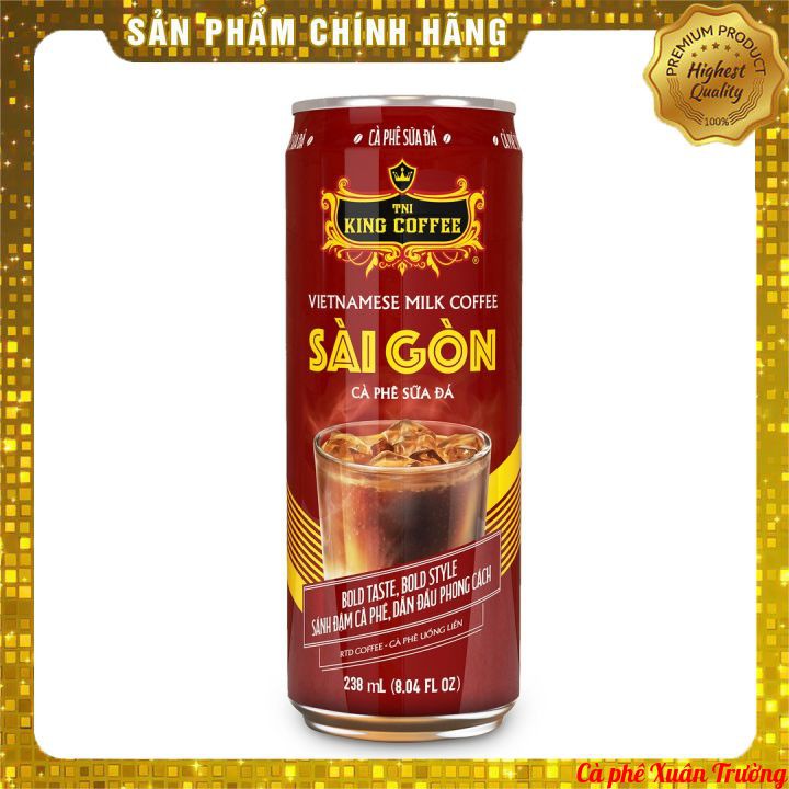 Cà Phê Sữa Đá Sài Gòn KING COFFEE RTD - Lon 238ml