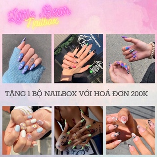 Nailbox móng úp thiết kế - nailbox mẫu tone tím