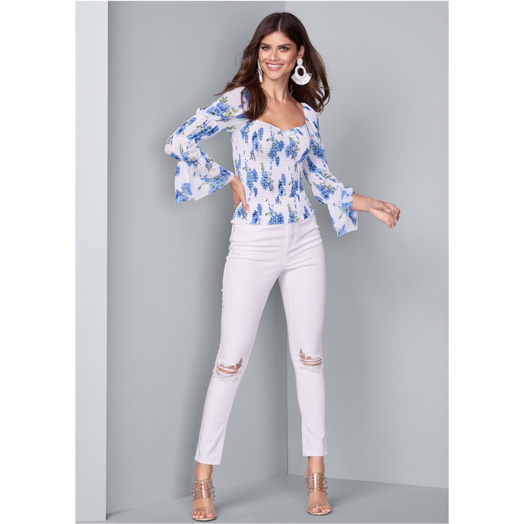 Áo Venus Smoocking Tay Loe Voal - LILAC