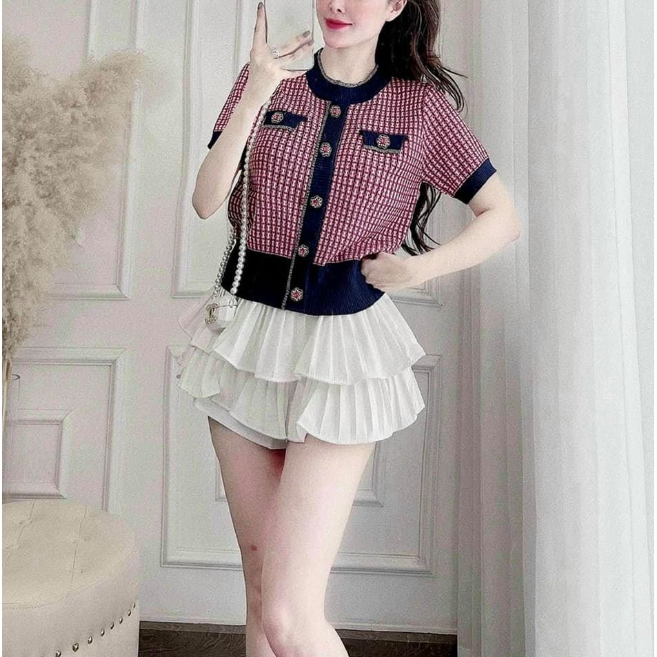 áo len quảng châu phối viền