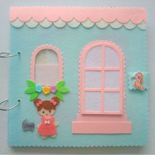 Đồ chơi  SÁCH VẢI CHO BÉ GÁI (hình thật 100%) - sách vải handmade