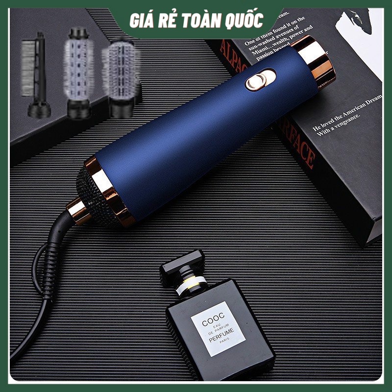 Máy Uốn Tóc,Sấy Tóc Tạo Bồng Tóc Đa Năng 4 Trong 1 Tặng Kèm 3 Đầu Lược Duỗi Thẳng,Uốn Xoăn,Tạo Bồng