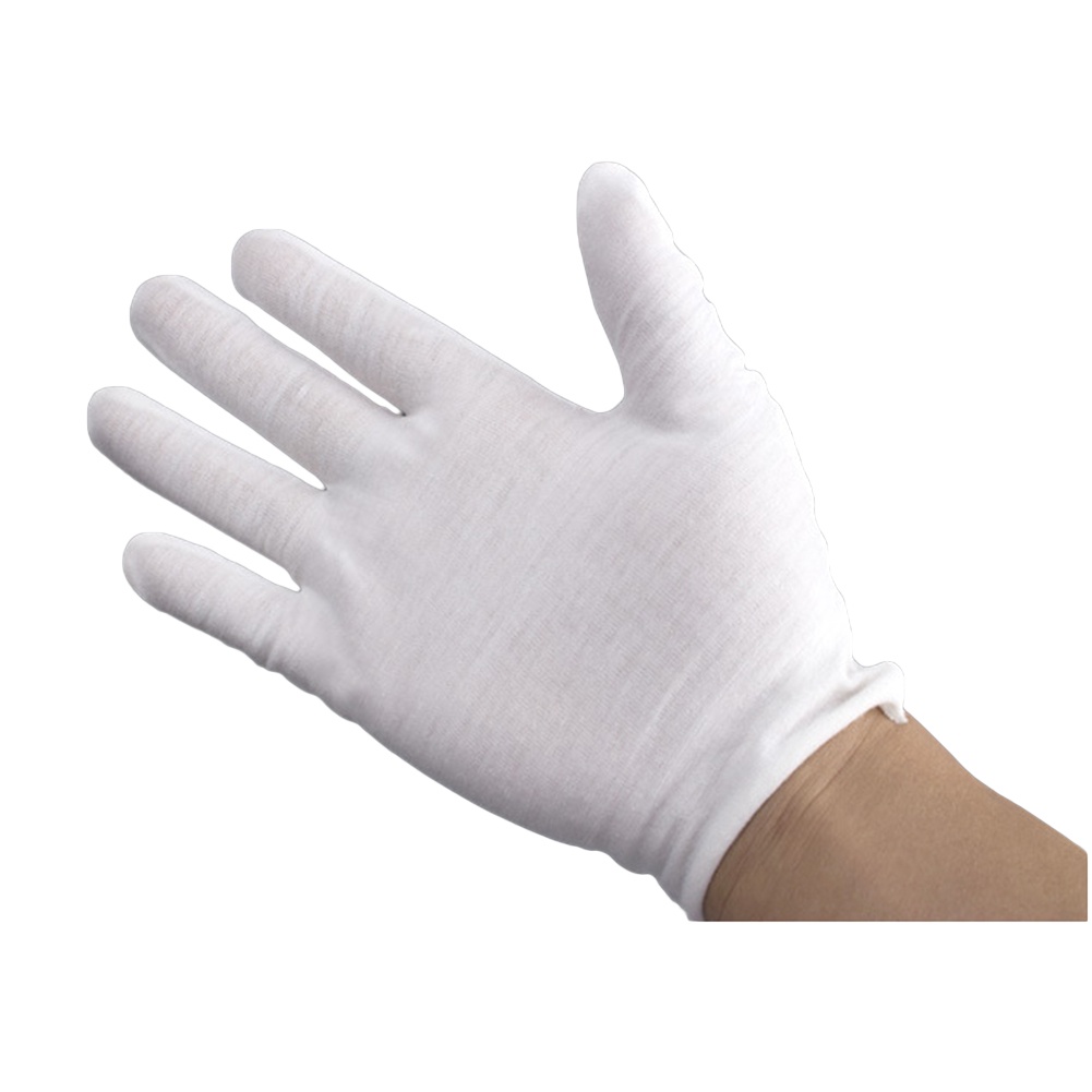 Găng Tay Cotton Mềm Mại Bảo Vệ/Kiểm Tra Trang Sức/Đồng Xu Màu Trơn
