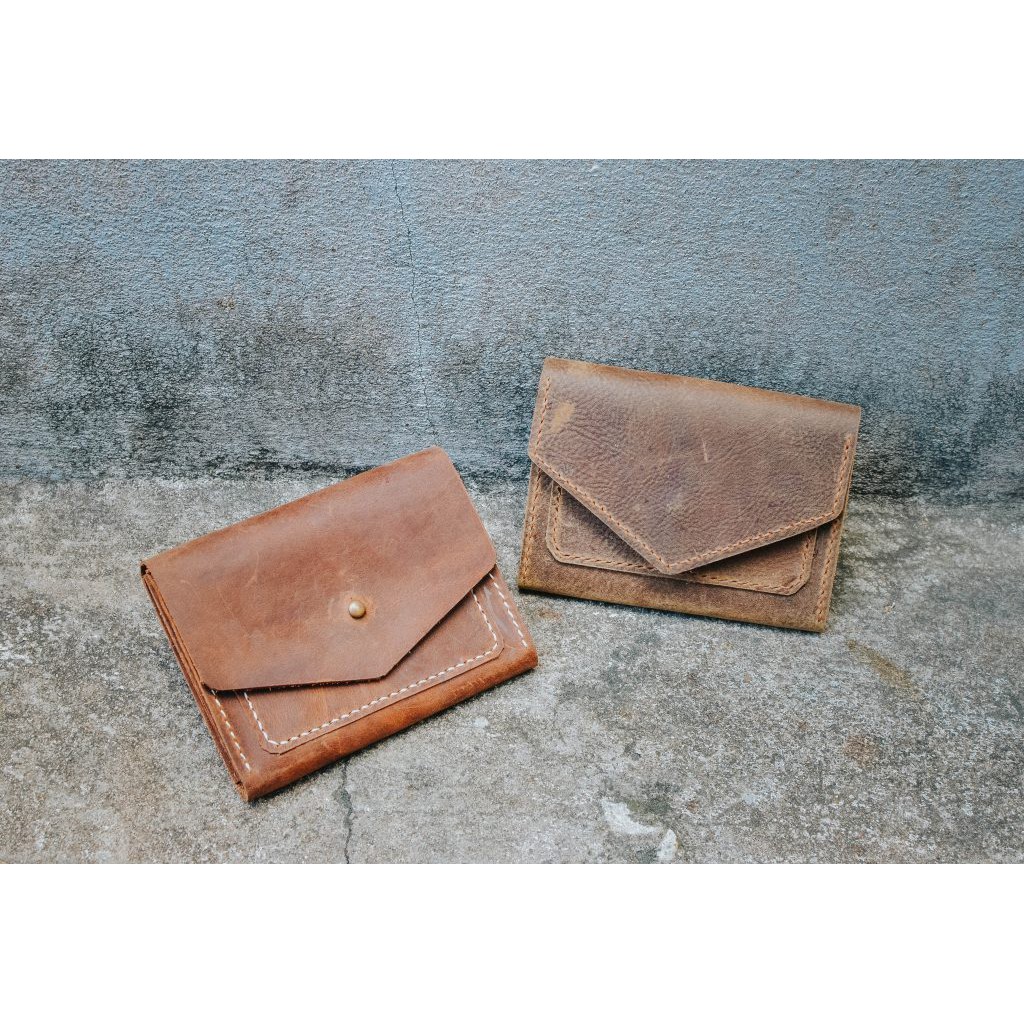Ví Nữ Bì Thư Da Bò Sáp Handmade Chính Hãng