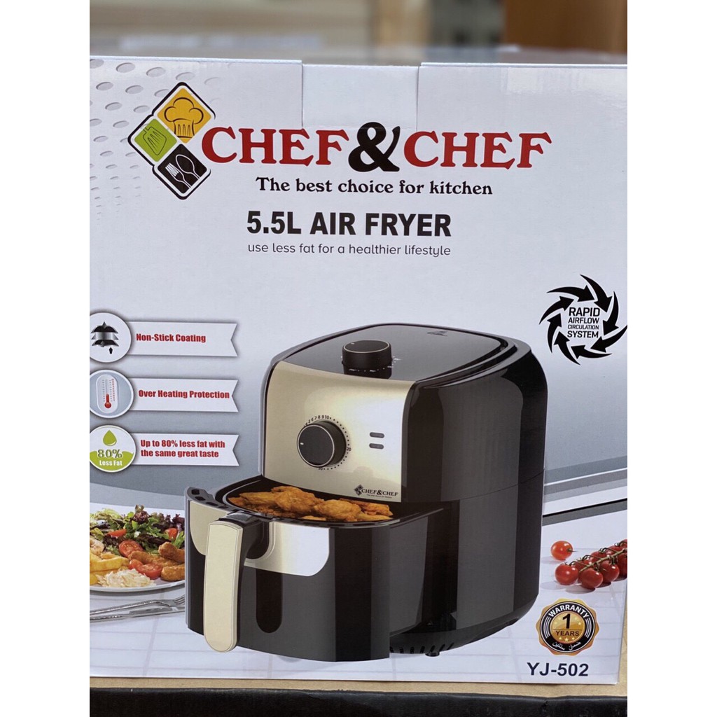 Nồi Chiên Không Dầu 5.5 Lít Chef&amp;Chef YJ-502