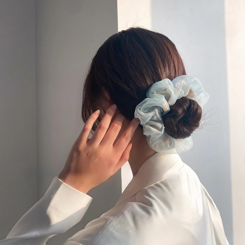 Dây Cột Tóc Lưới Co Giãn Phong Cách Hàn Quốc Cho Nữ
