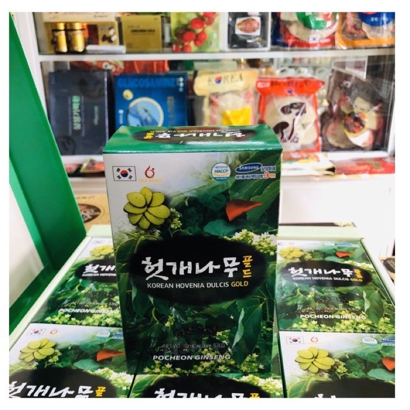 Nước Bổ Gan Giải Độc Korean Hovenia Dulcis Gold POCHEON Hàn Quốc 70ml x 30 gói