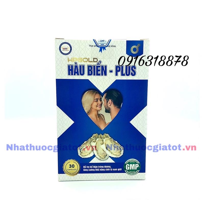 [30 viên] HPGOLD Hàu Biển Plus - Tăng cường sinh lý nam, hỗ trợ giảm đau lưng tiểu đêm