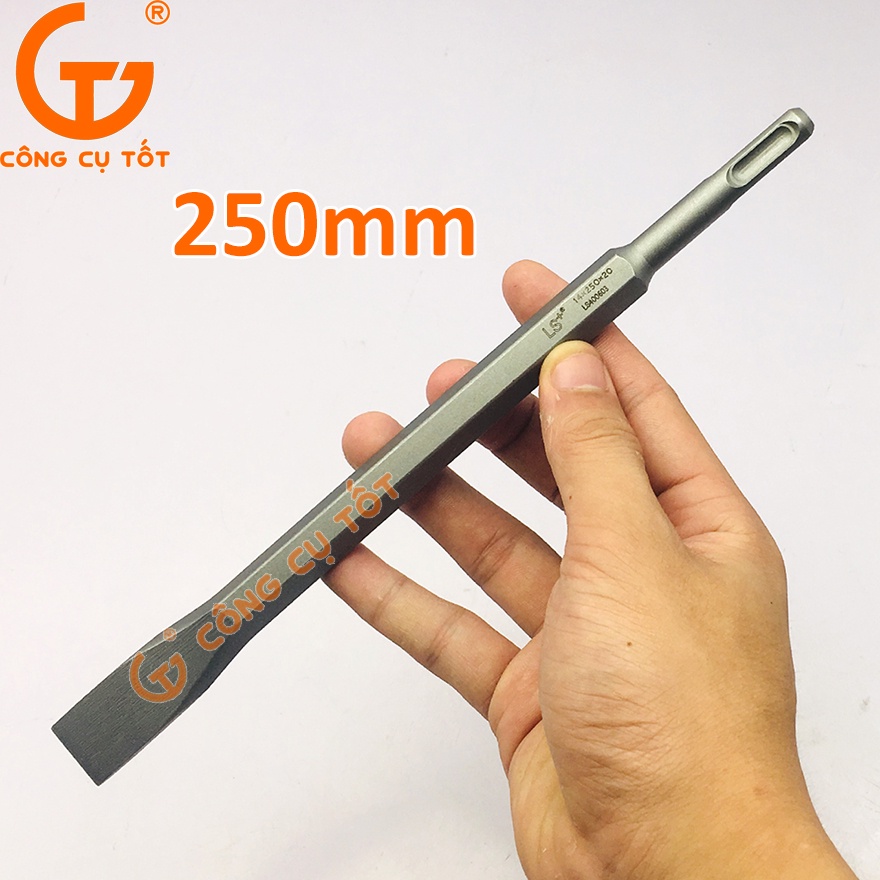 Mũi đục bê tông dẹp 20mm chuôi gài Φ14 x 250mm LS+