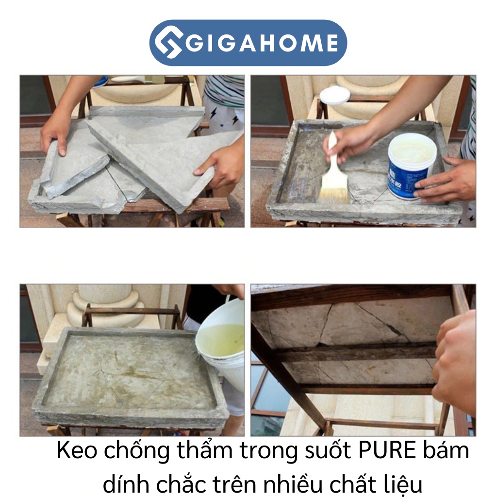 Keo Chống Thấm Trong Suốt Chống Rò Rỉ Mái Nhà, Tường Ngoài GIGAHOME Cao Cấp 9086
