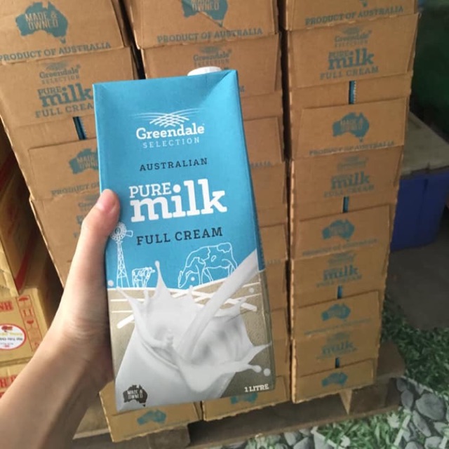 Sữa tươi Úc Greendale full cream nguyên kem _ Thùng 12 hộp