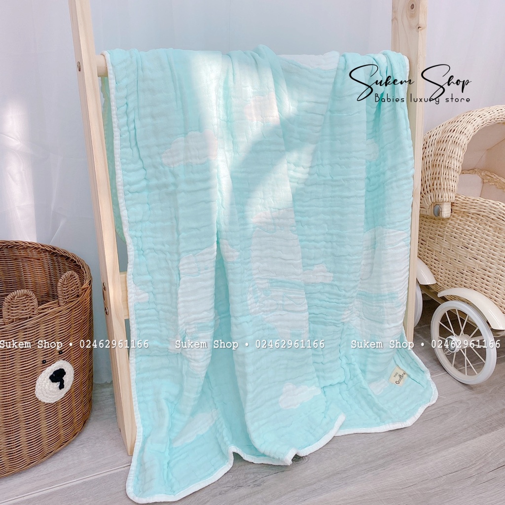 Khăn Tắm / Khăn Đa Năng Goodmama 6 Lớp Cho Bé 100% Cotton Kích Thước 110 x 120cm