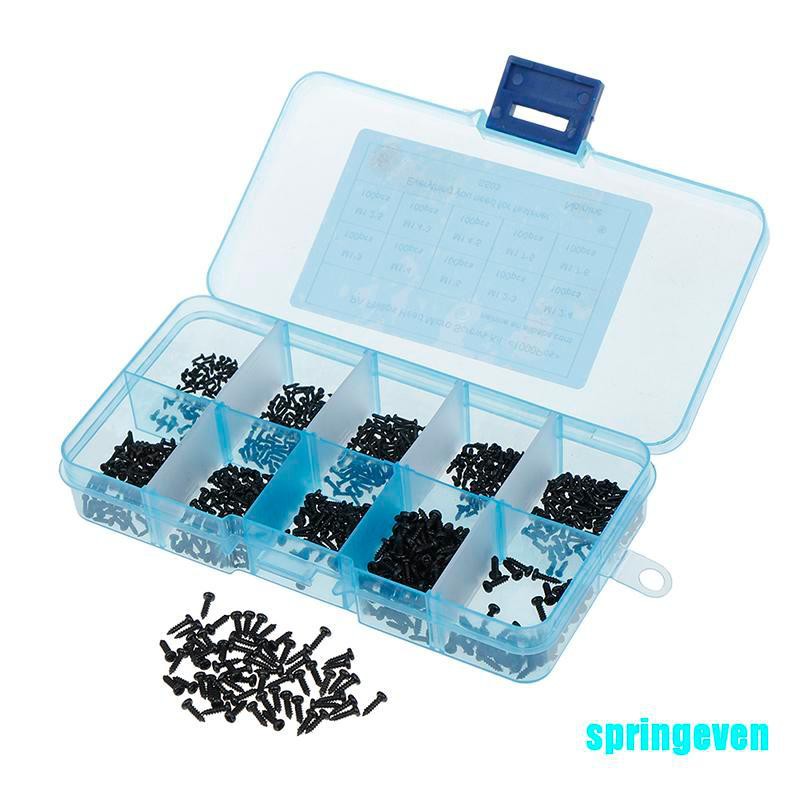 Set 1000 Ốc Vít Đầu Tròn micro M1 M1.2 M1.4 M1.7