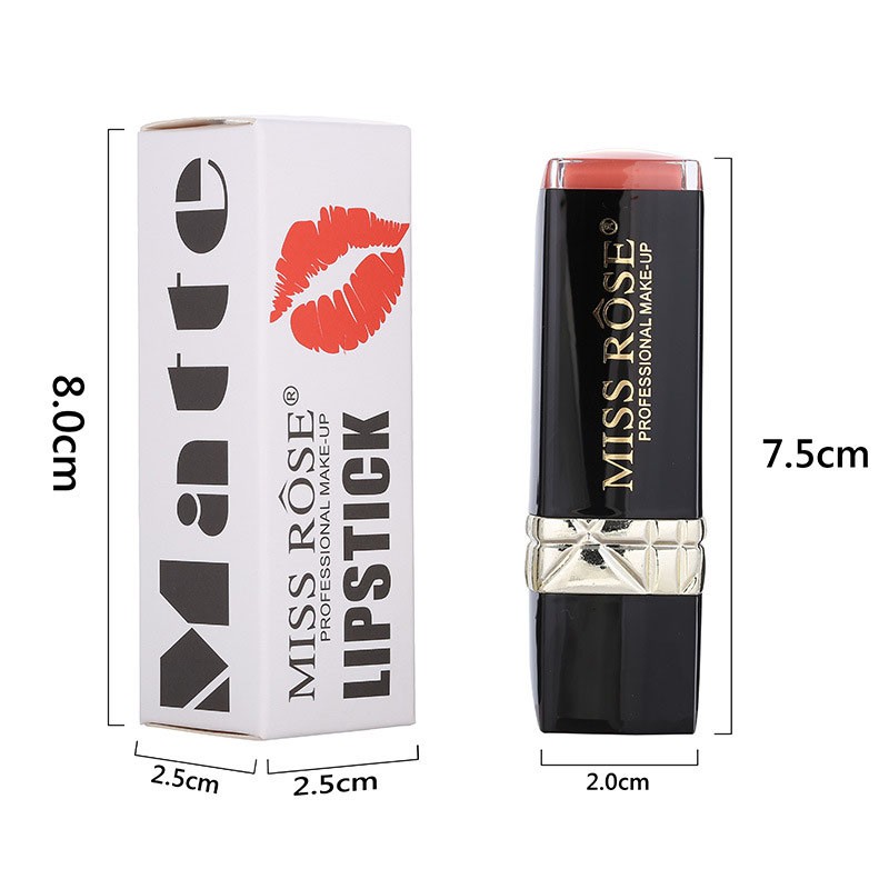 [Hàng mới về] Son Lì MISS ROSE Mịn Như Nhung Trang Điểm Chống Dính Cốc Không Dễ Phai Màu